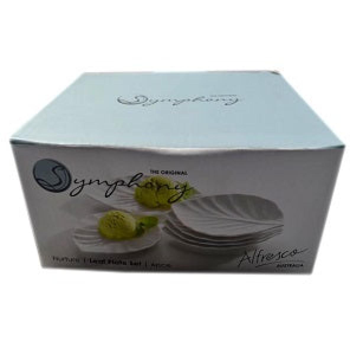 Nur Ceramic Leaf Plate Set x6