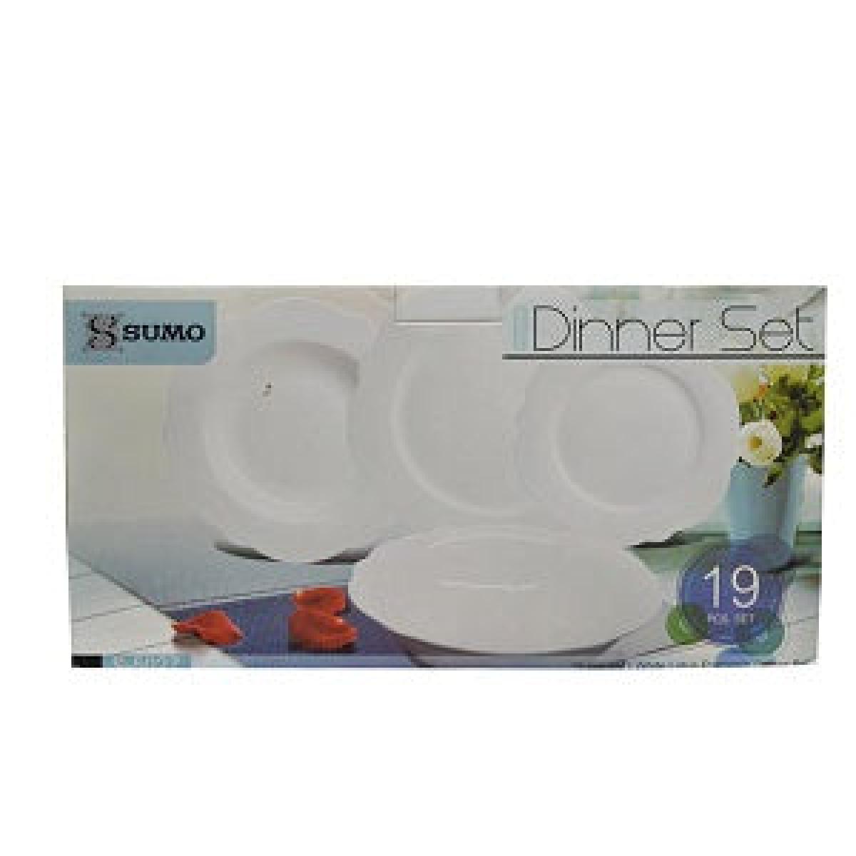 Porcelain Dinner Set White Lotus x19