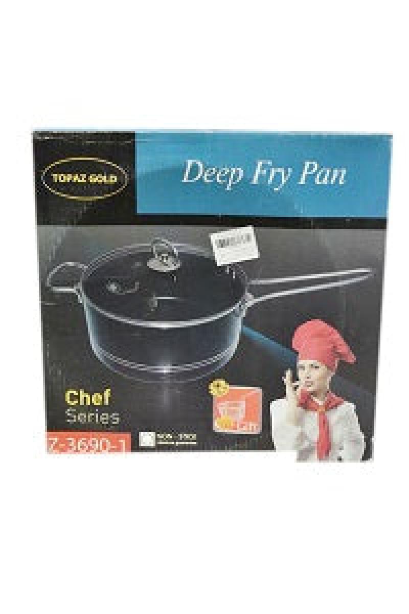 Gold Deep Frying Pan With Handle
