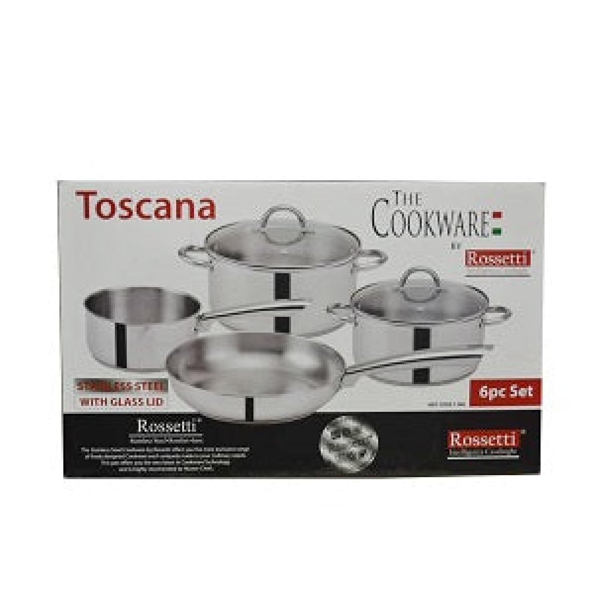 Toscana Stainless Steel With Glass x6