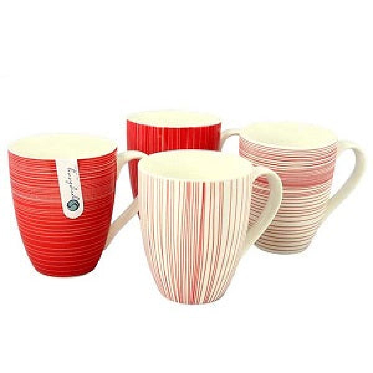 Fine Line Mugs x4