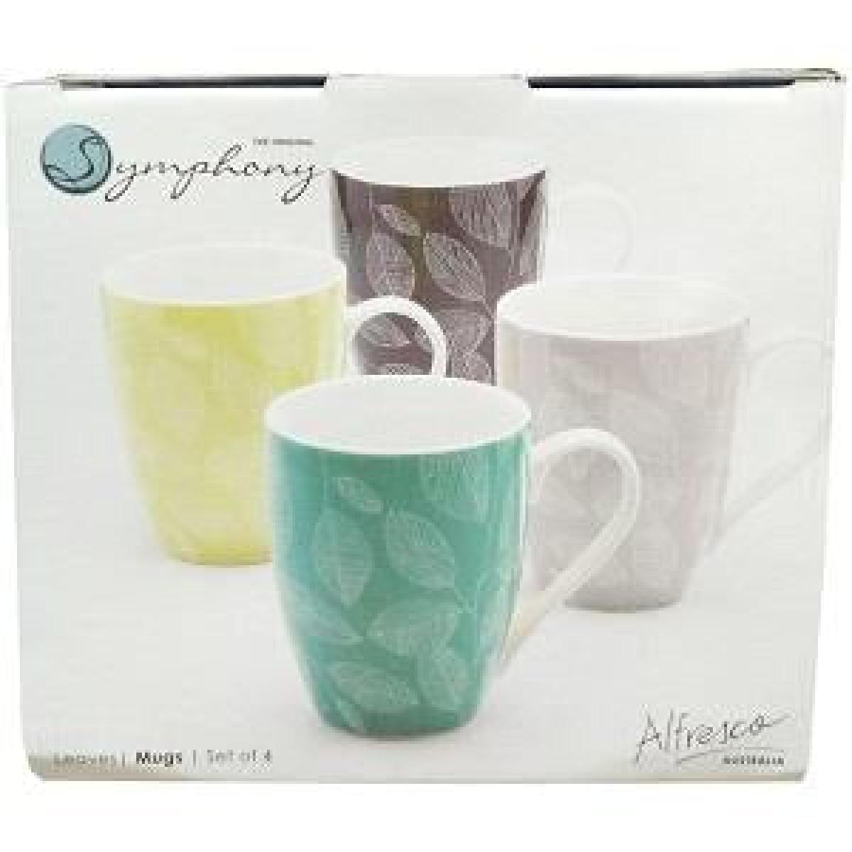 Alfresco Leaves Mugs x4