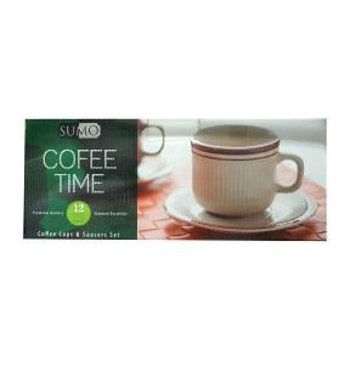 Coffee Time Cup & Saucer Set x12