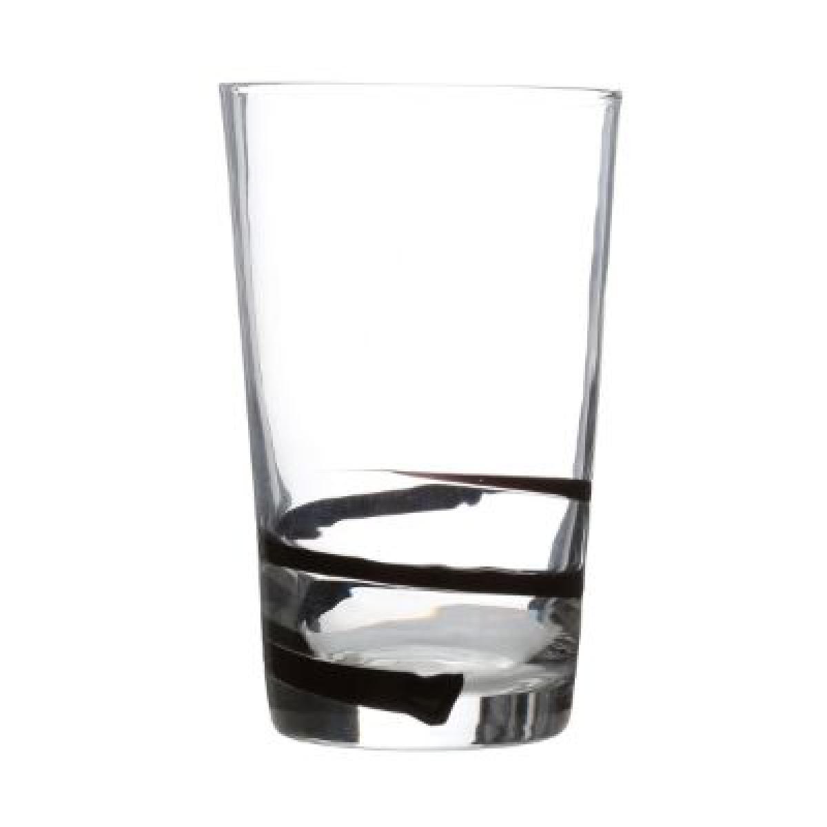 Black Swirl Glass Tumbler