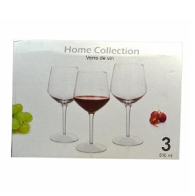 Verre De Vin Wine Glasses A4418 x3