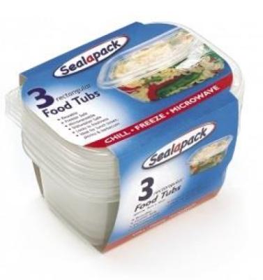 Square Food Tubs x3
