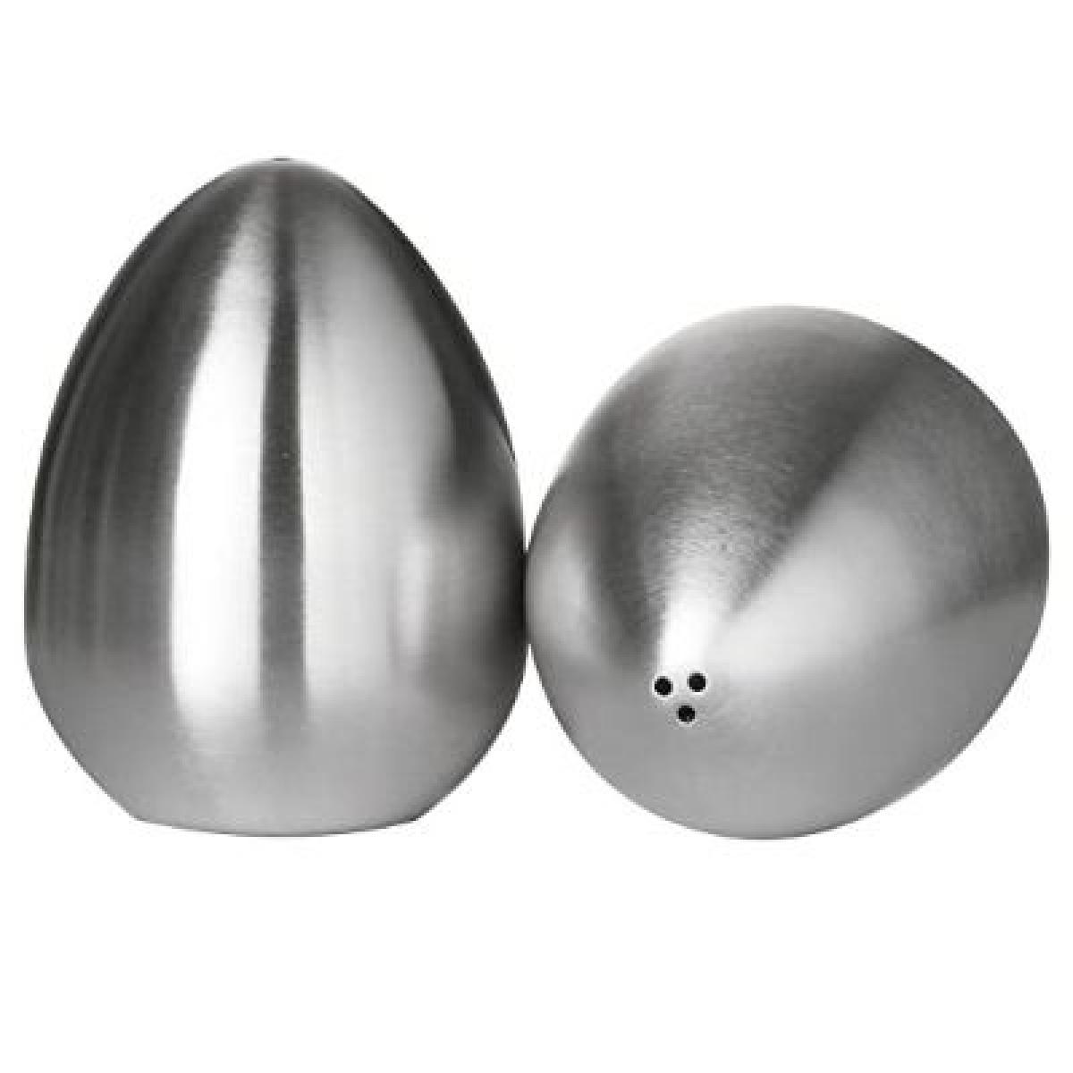 Stainless Steel Salt & Pepper Shaker Egg Shaped