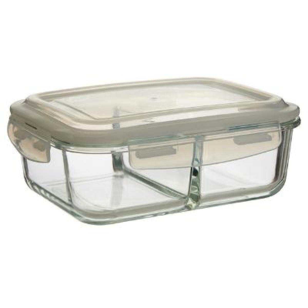Freska Rectangle 2 Compartment Glass Container