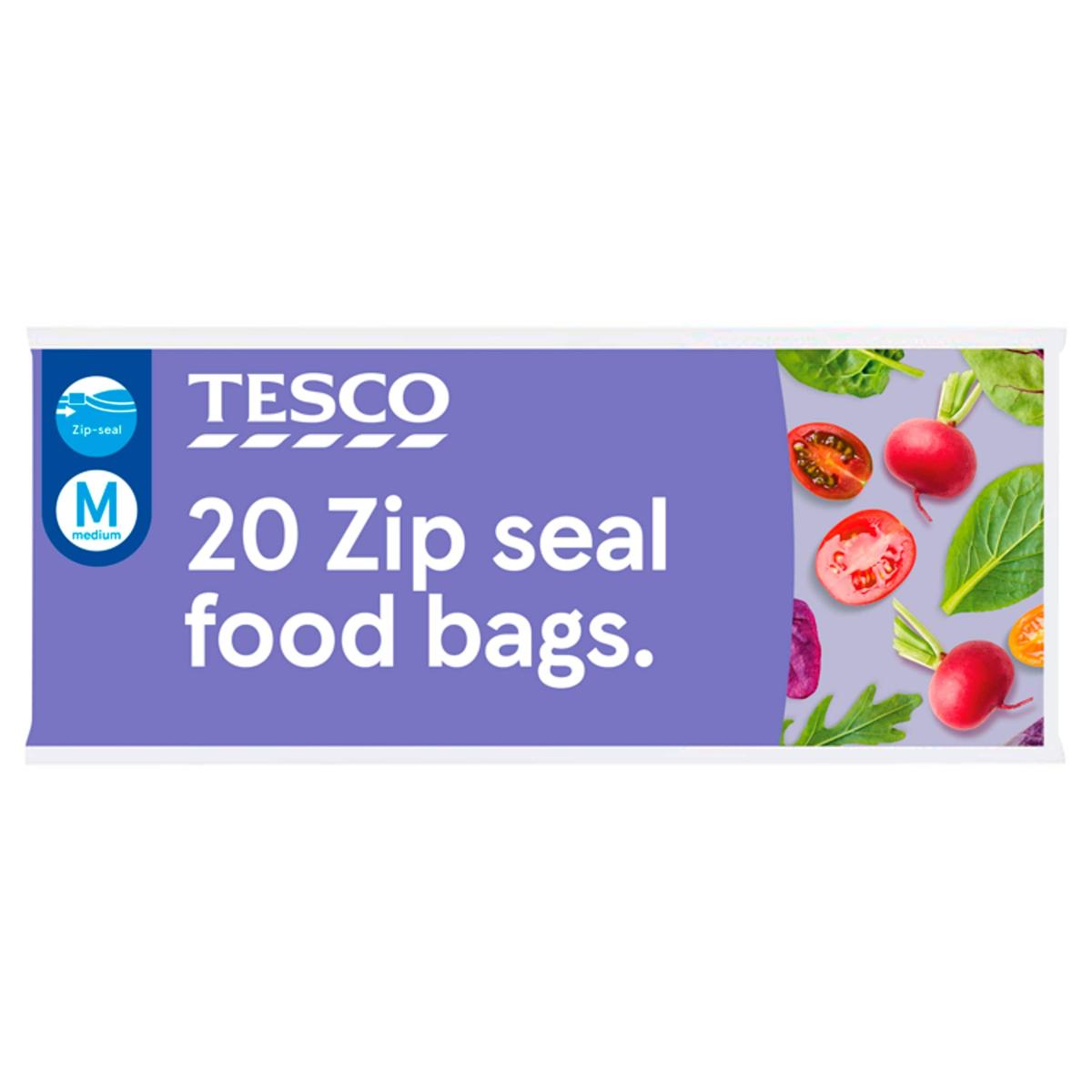 Zip Seal Food & Freezer Bags Medium x20