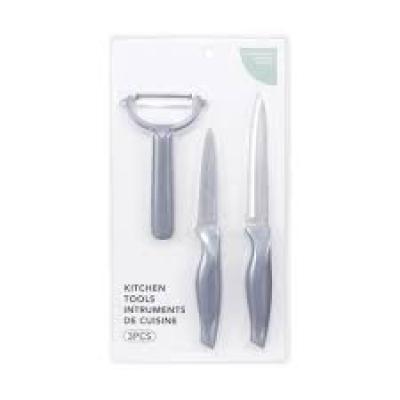 Kitchen Utensils (Potato Peeler, 2 Kitchen Knives)