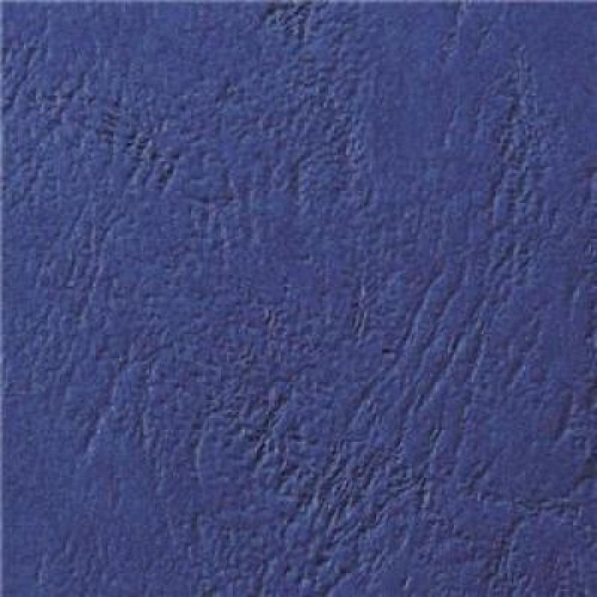 Leather Grain Cover A4 - Blue