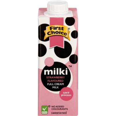 UHT Full Cream Milk Milki Strawberry