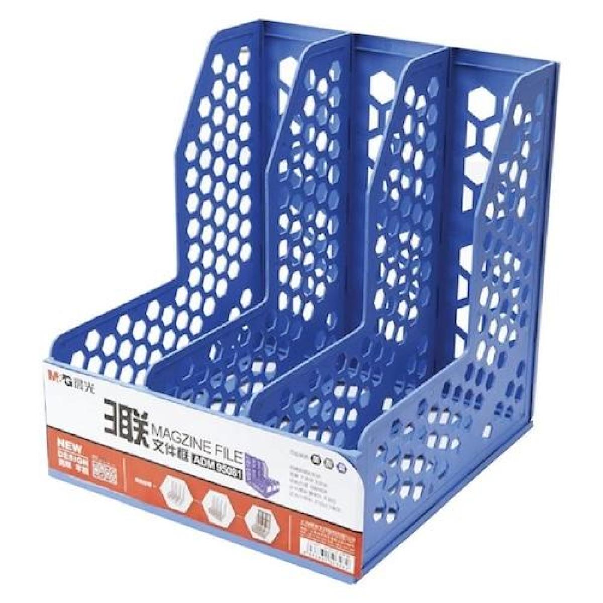 Round Hole Magazine Container 3Cells Pp Blue