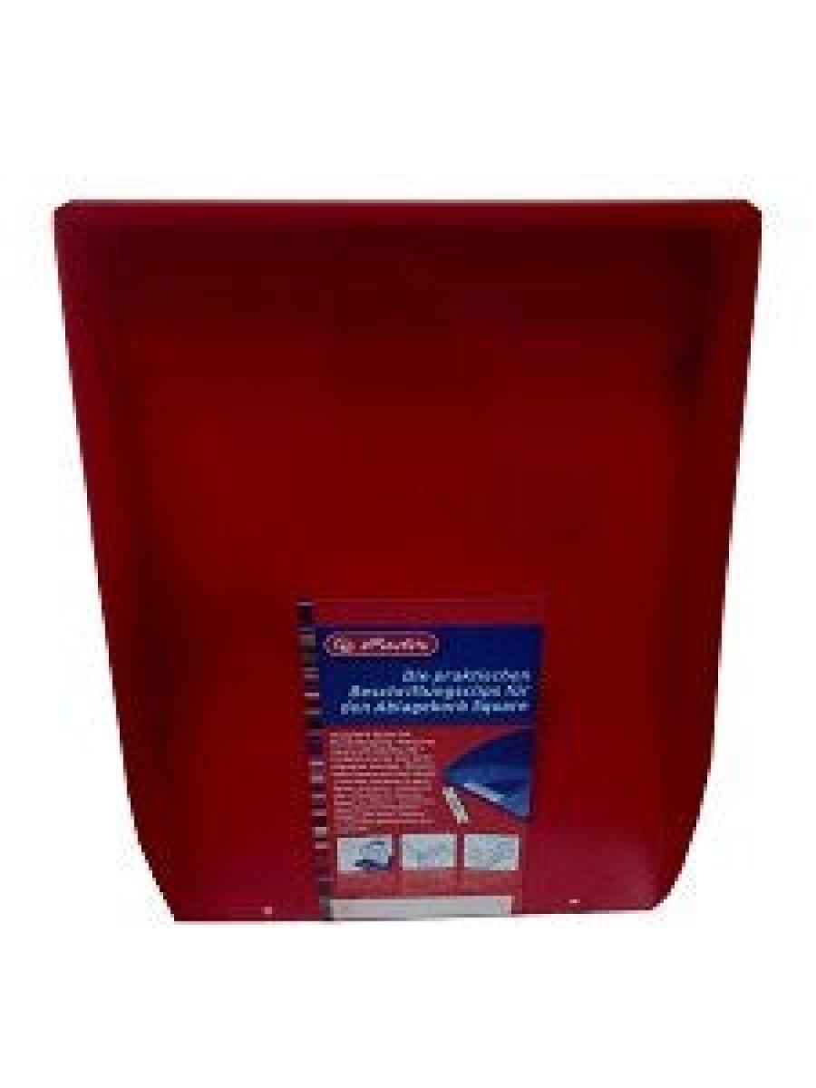 File Tray Square With Clip - Red