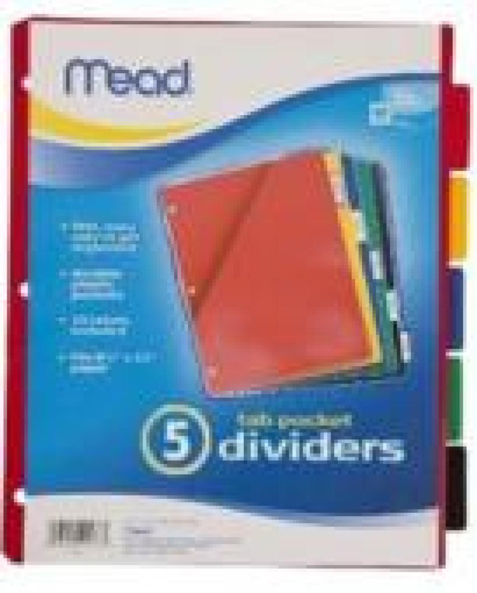 5 Tab Pocket Dividers
