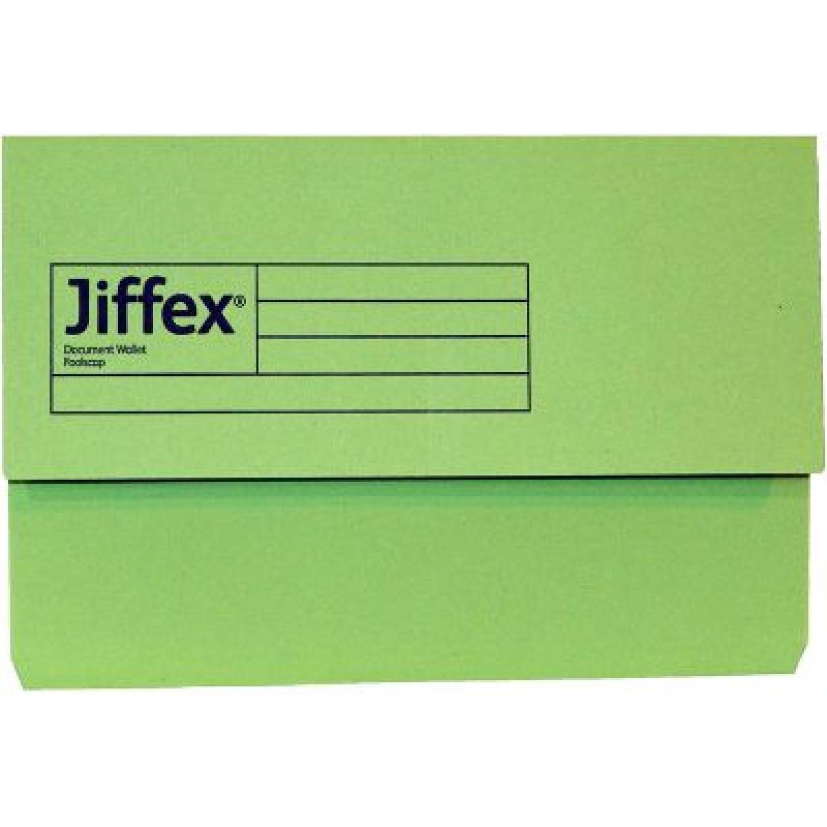 Eastlight Jiffex Document Wallet Foolscap - Green