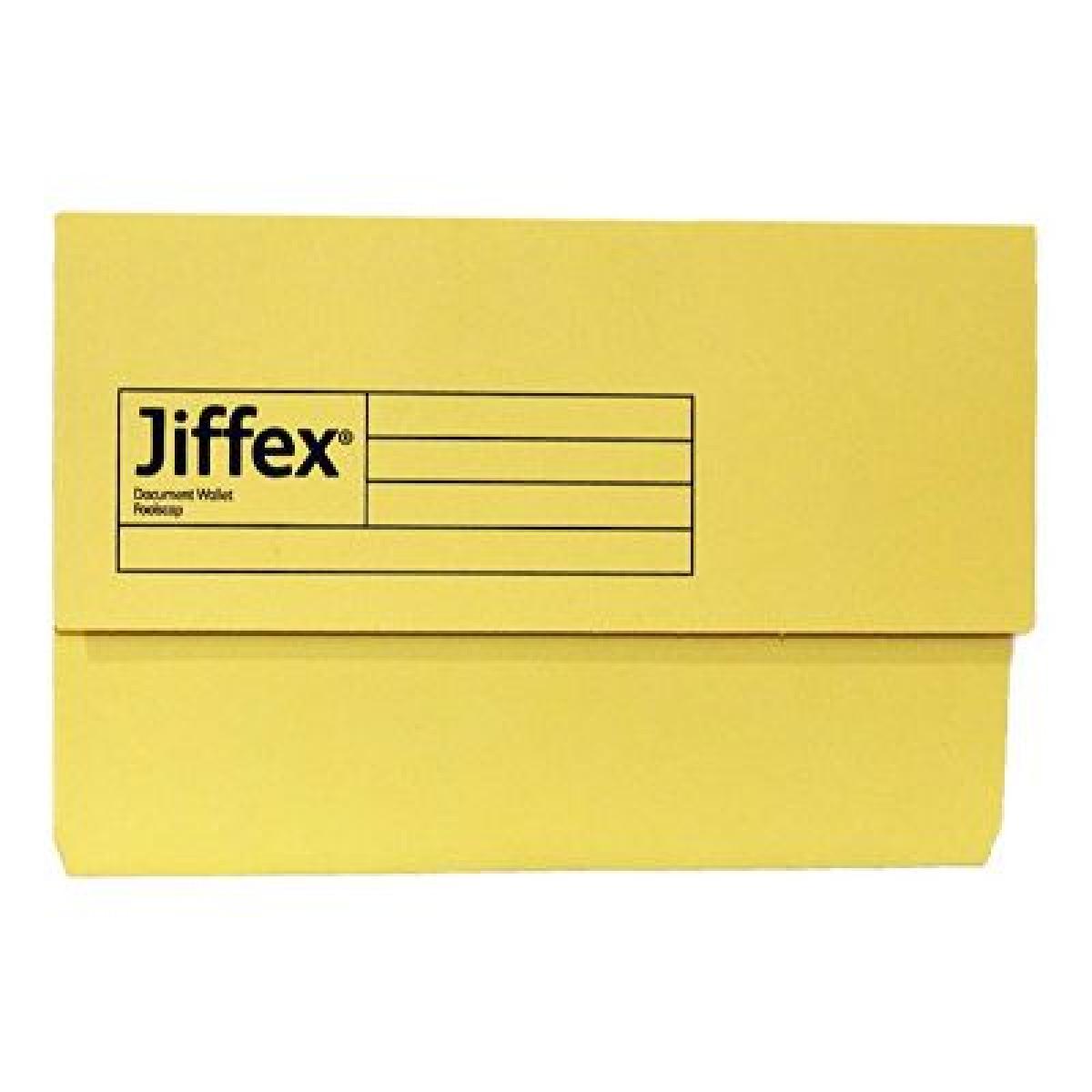 Eastlight Jiffex Document Wallet Foolscap - Yellow