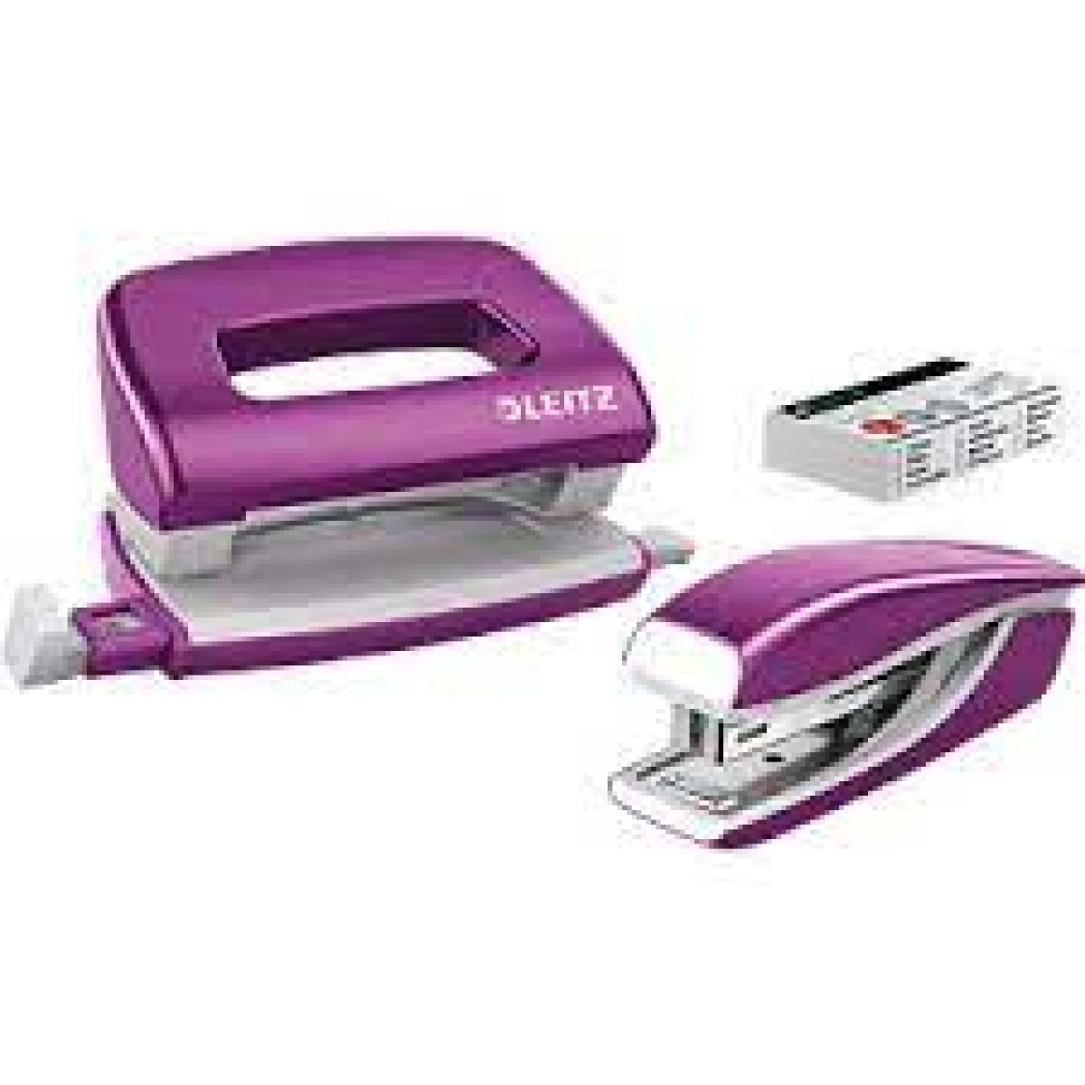 Mini Stapler + Punch - Purple