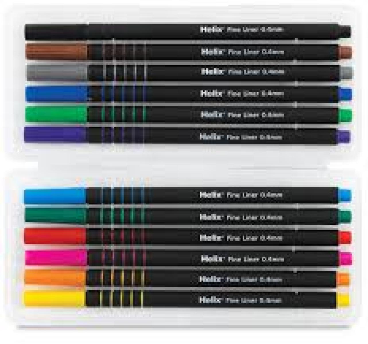 0.4mm 3 x Assorted Fineliners