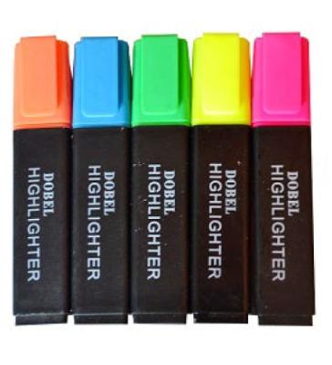 Highlighter x5 (Blue Green Lemon Orange Pink)