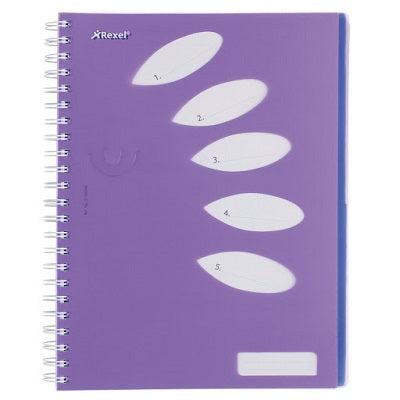 Joy Notebook 5 Subject 250 Pages - Purple