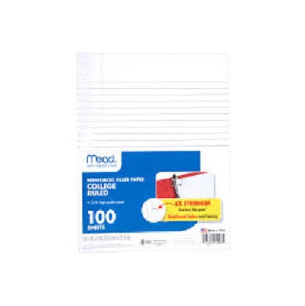 Filler Paper Reinforced College Ruled -