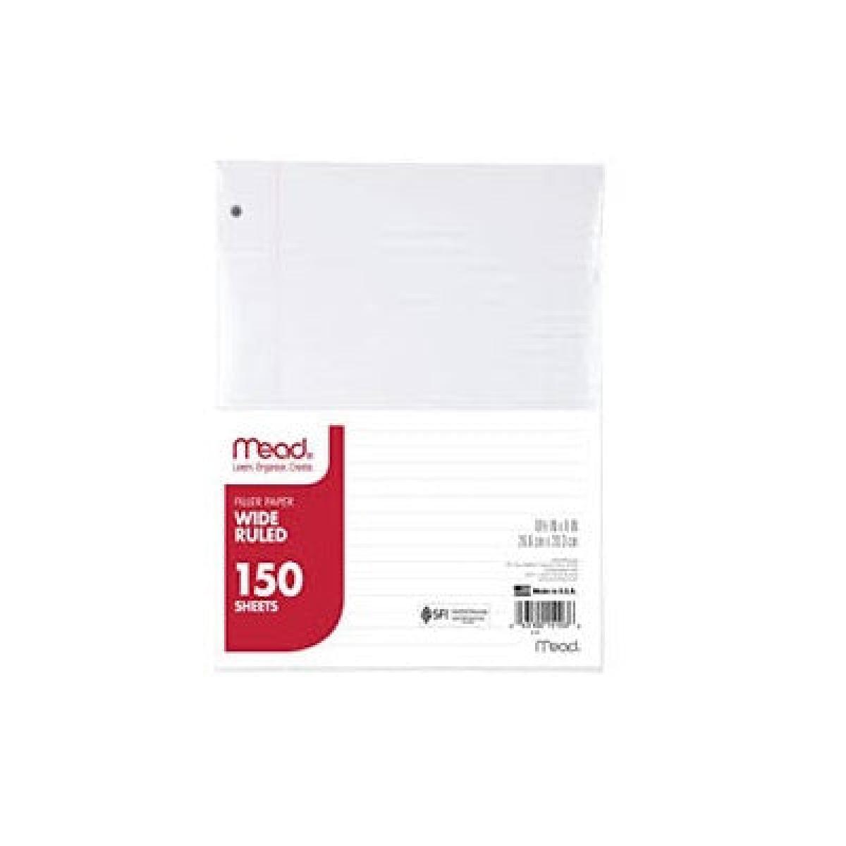 Filler Paper Wide Ruled 10 x 8.5 Inches -