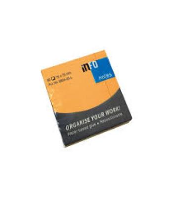 75 x 75 mm Brilliant Sticky Notes 80 Sheets - Brilliant Orange x12