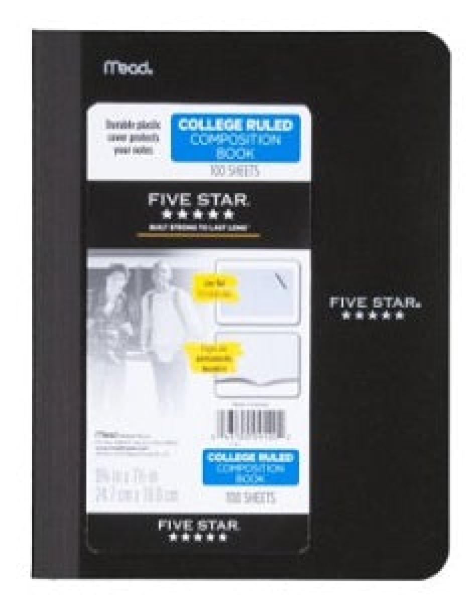 1 Subject College Ruled Composition Book