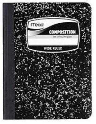 Square Deal Composition Book Wide Ruled - Black