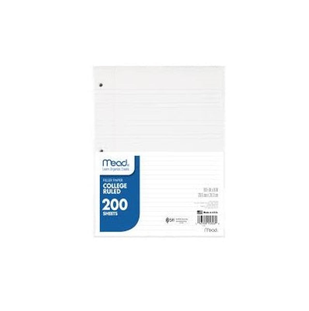 College Ruled Filler Paper 11 x 8.5 Inches