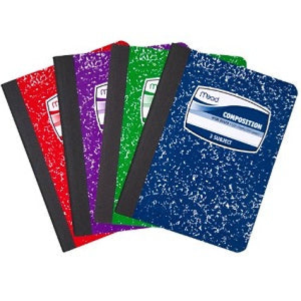 3 Subject Colour Square Deal Composition Book