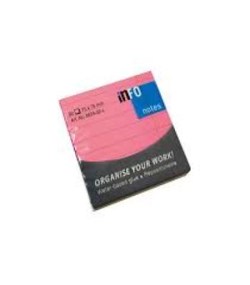 75 x 75 mm Brilliant Sticky Notes 80 Sheets - Brilliant Pink x12