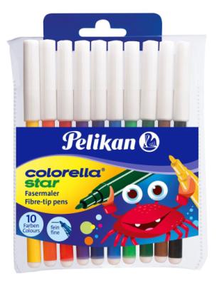 Colorella Star Fibre Tip Pen Wallet x10