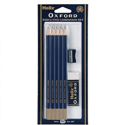 Oxford HB Pencils + Plastic Sharpener & Eraser