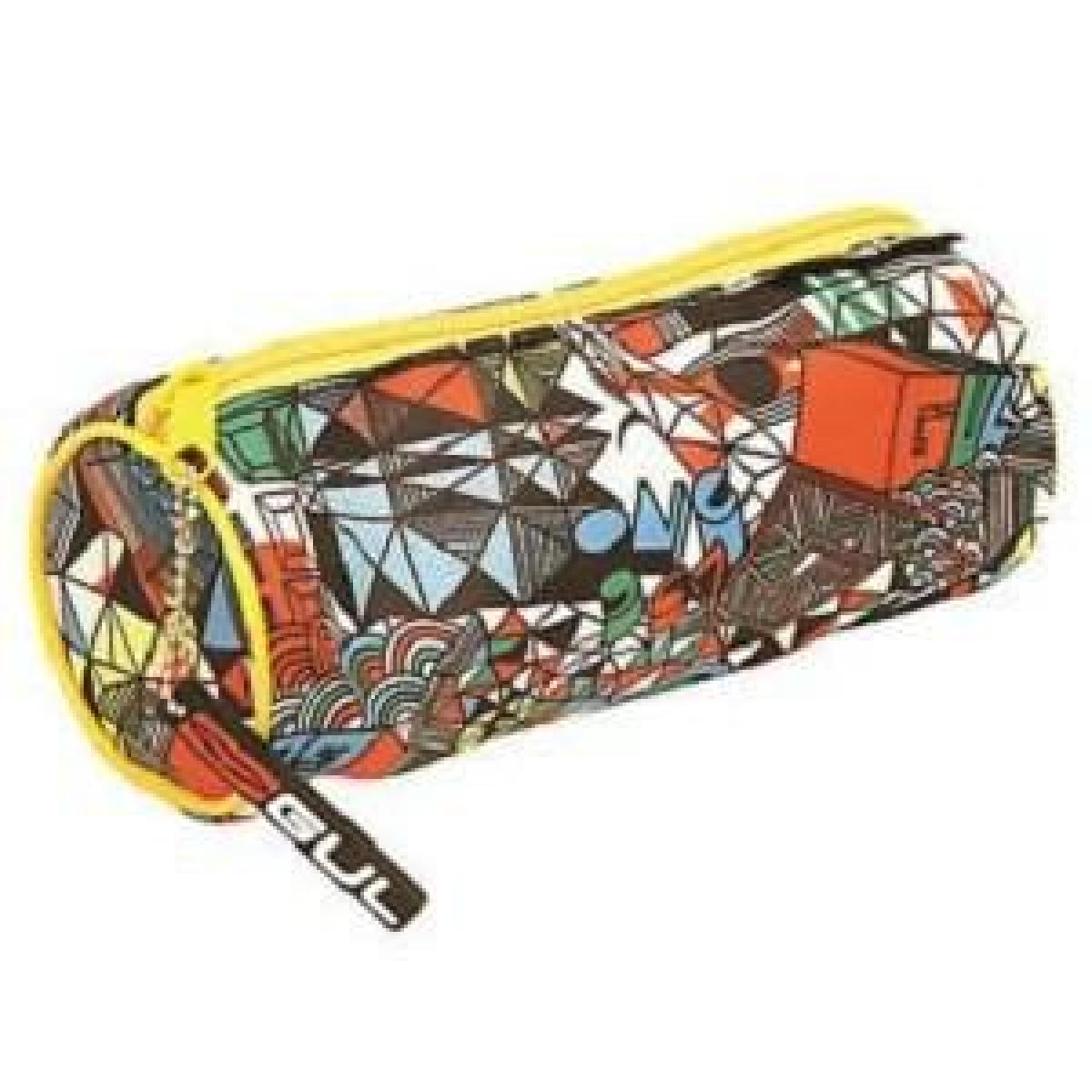 Geometric Cylinder Pencil Case