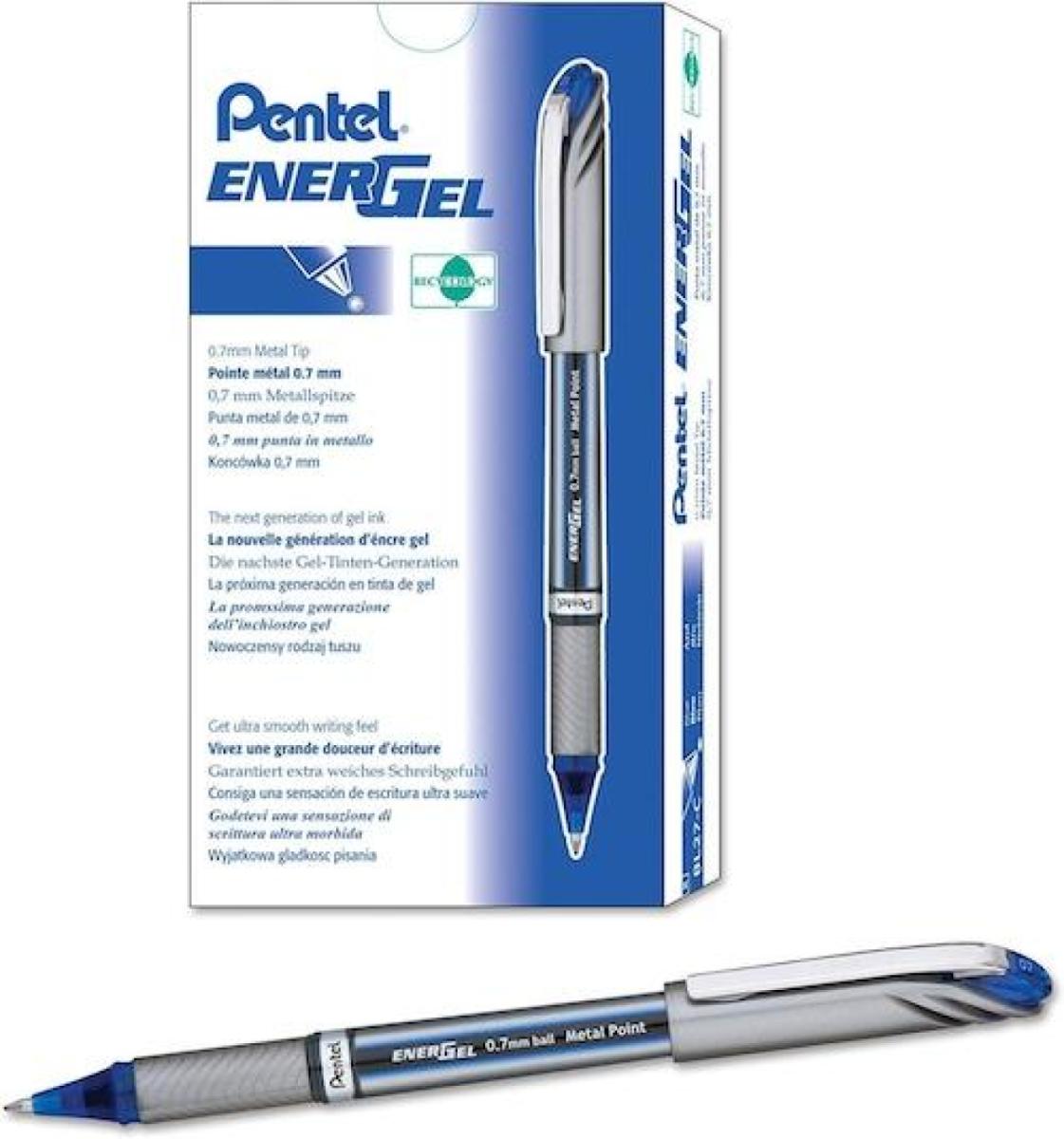 Energel Metal Tip Pen 0.7 mm - Blue