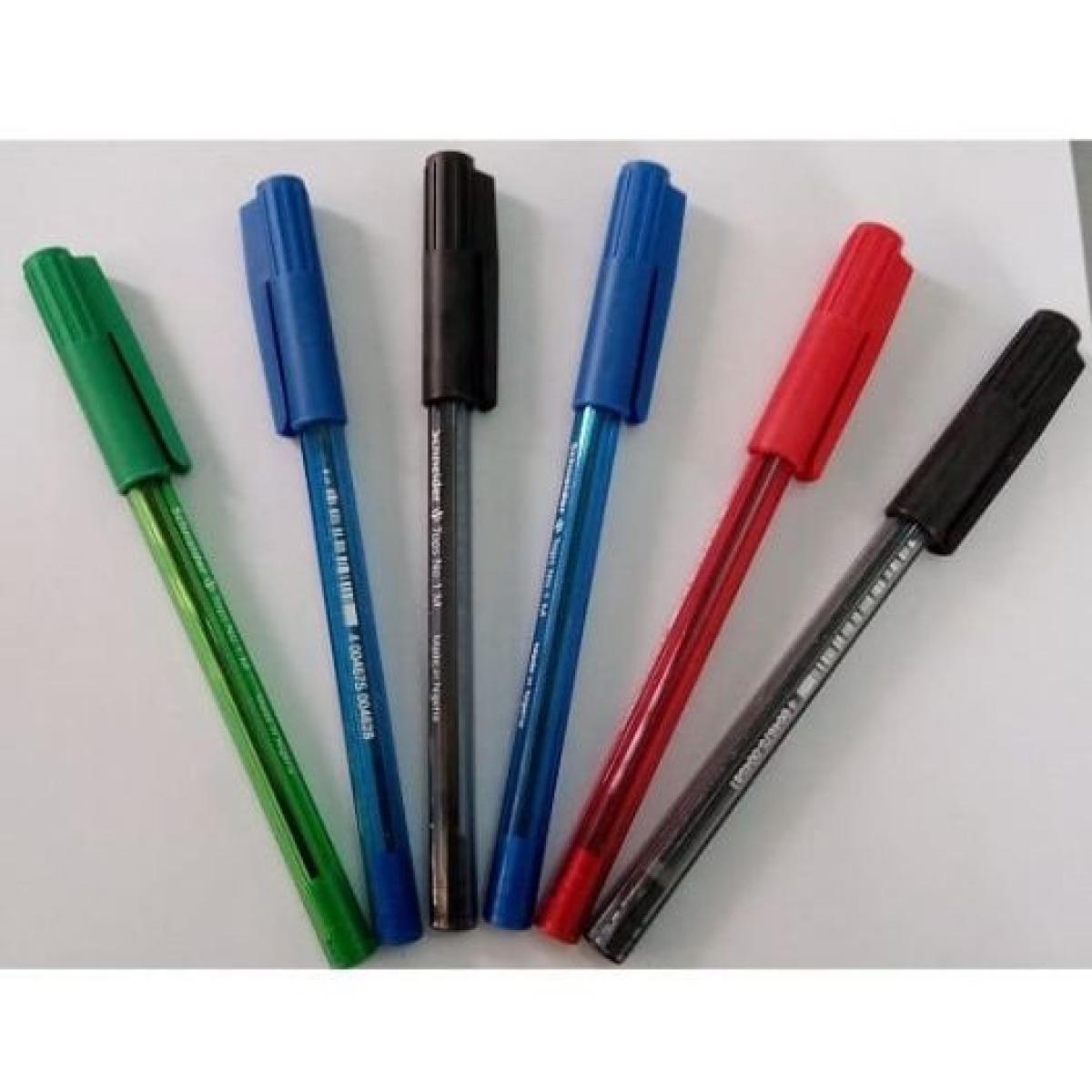 Ball Point Pen - 2 Blue, 2 Black, 1 Red, 1 Green