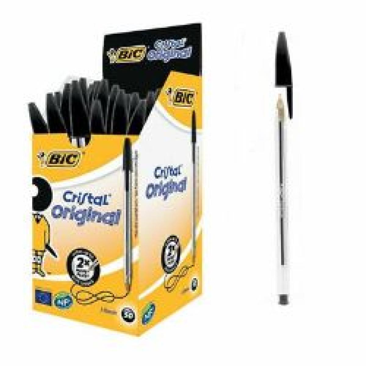 Cristal Ultra Fine Pen - Black x50