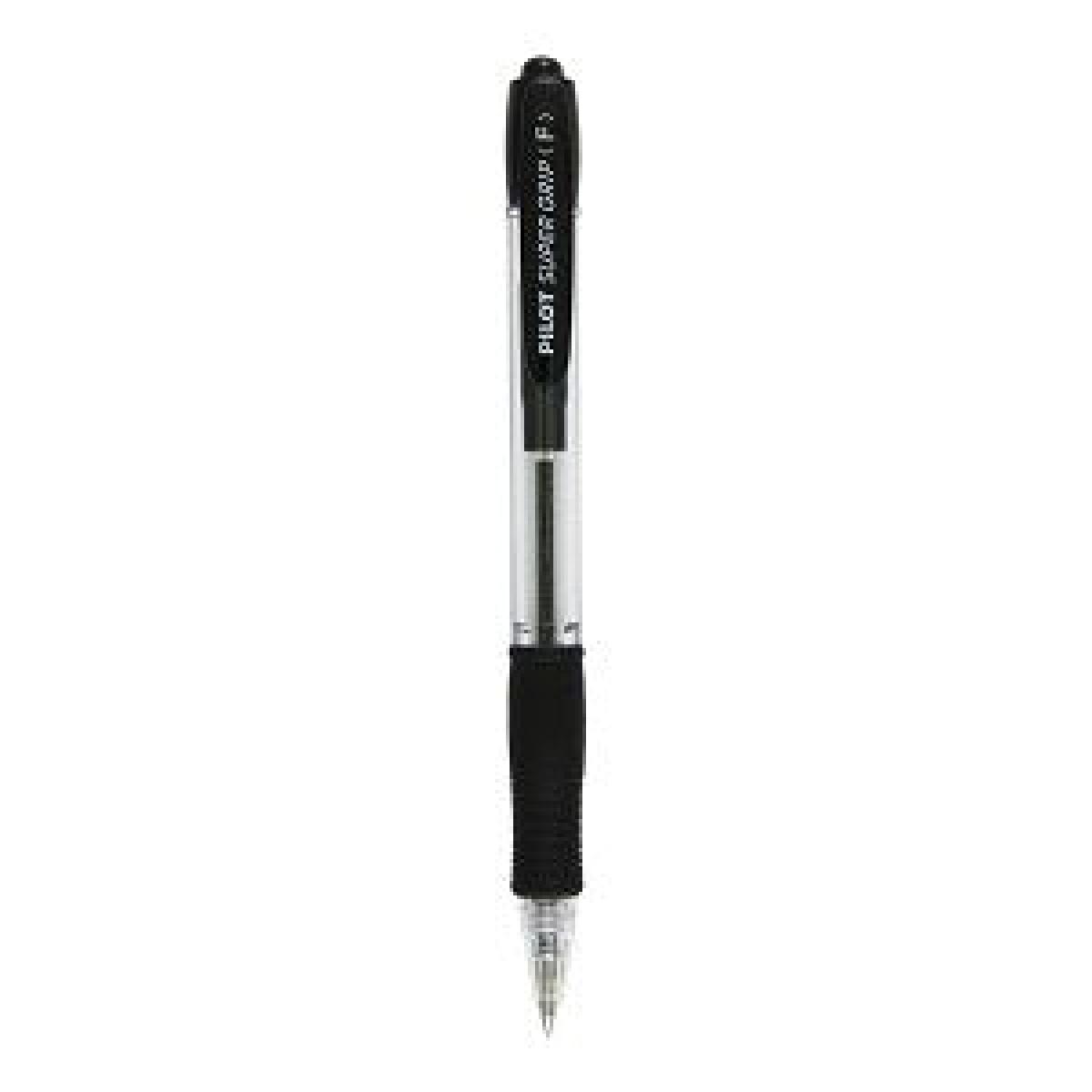 Super Grip Retractable Ball Point Pen - Fine Black