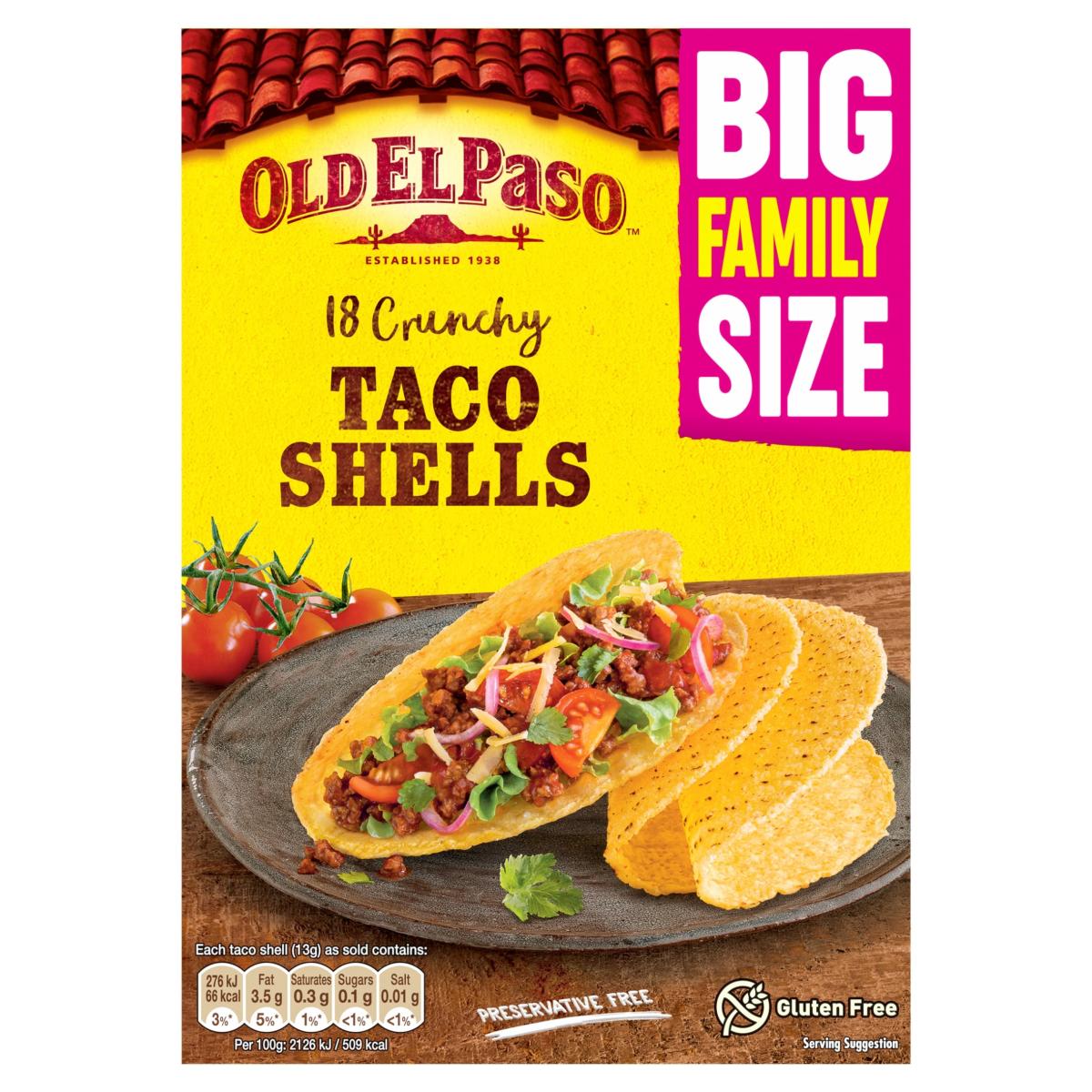 18 Crunchy Taco Shells Family Pack