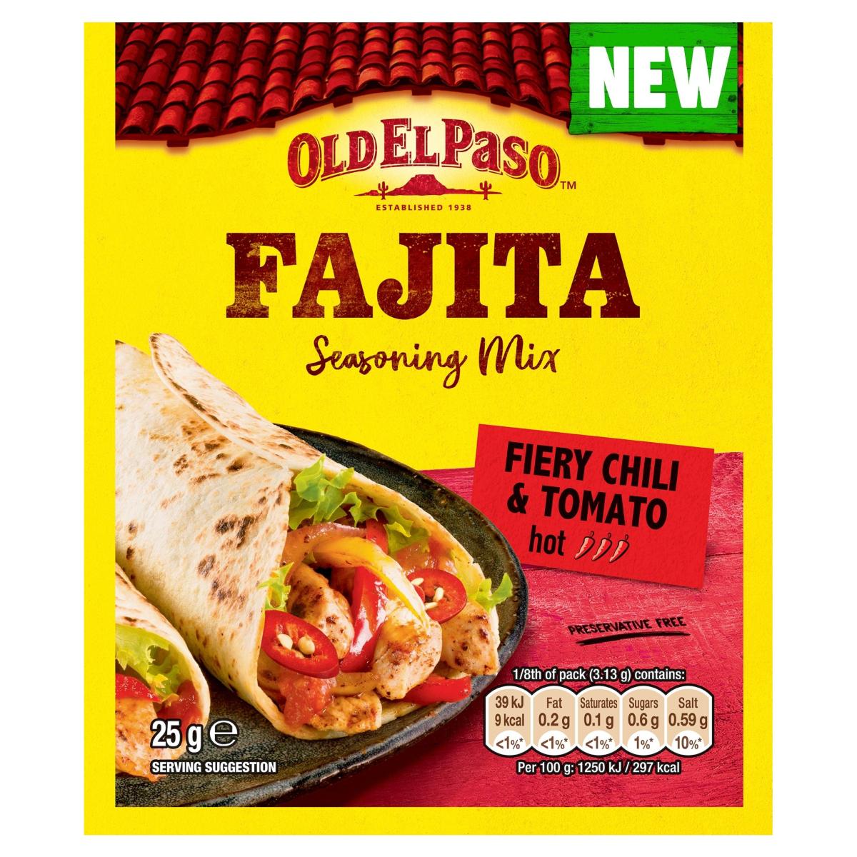 Fajita Fiery Chili & Tomato Hot Seasoning Mix