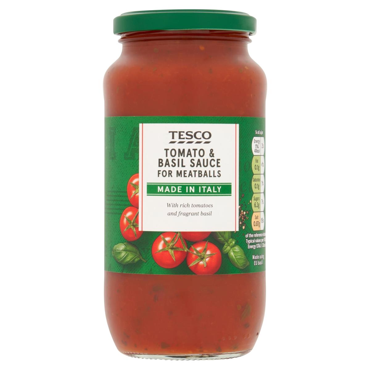 Tomato & Basil Sauce For Meatballs