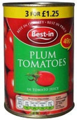 Best-In Plum Tomatoes In Tomato Juice