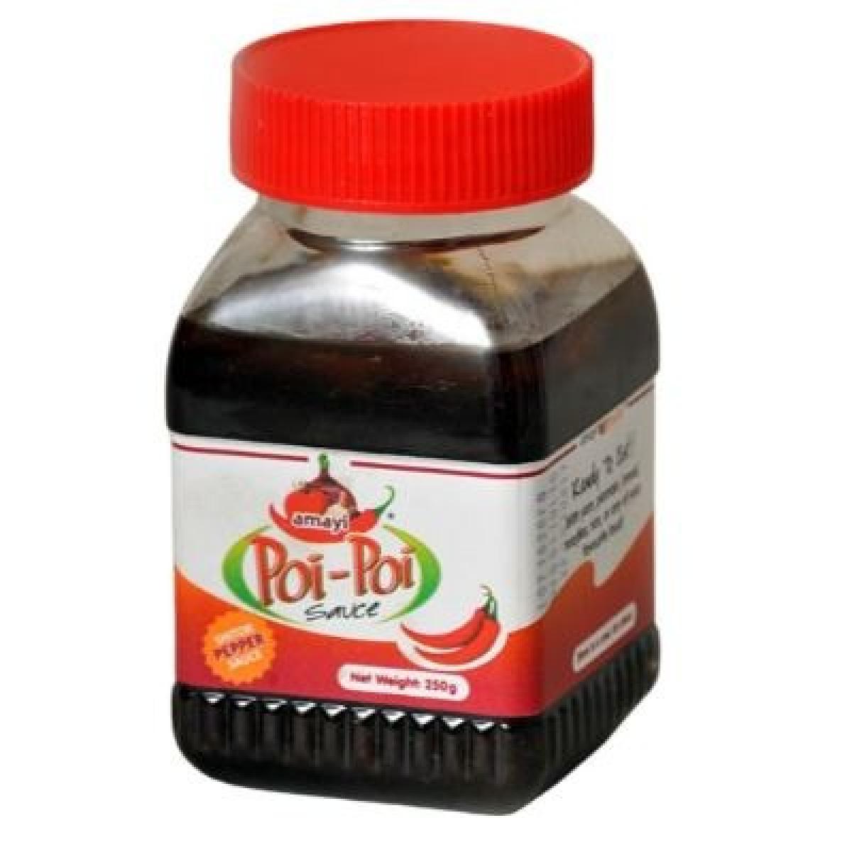 Poi-Poi Pepper Sauce Extra Spicy Jar 250 g (Shitor)