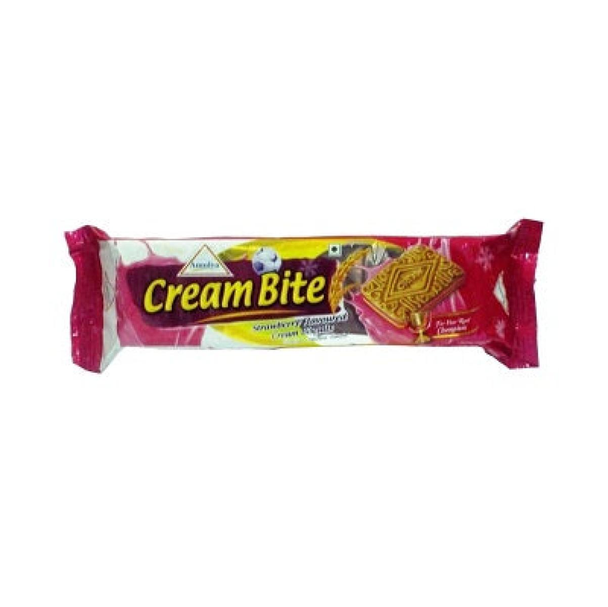 Big Cream Bite Cream Biscuits Strawberry