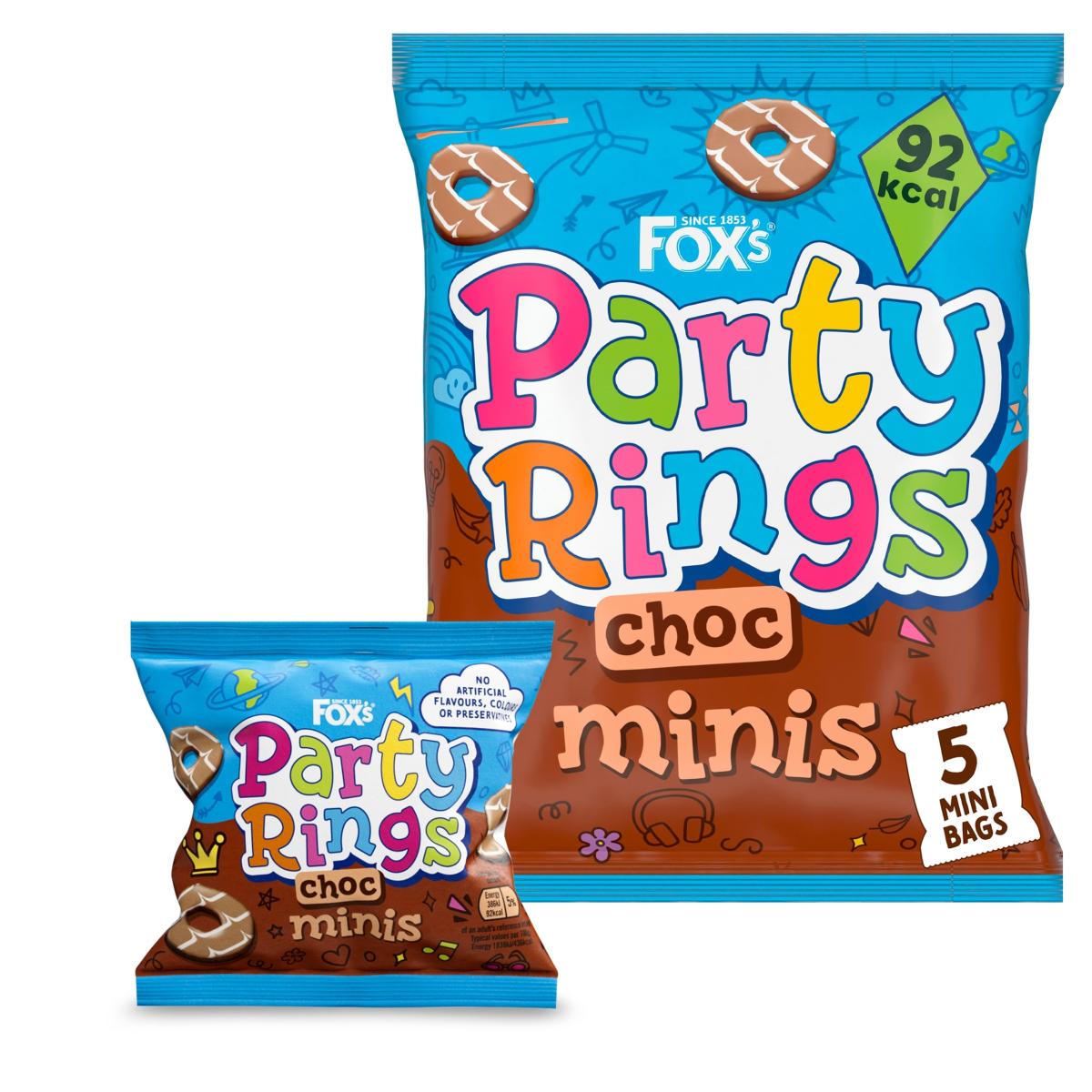 Party Rings Chocolate Mini Biscuits Multi-Pack