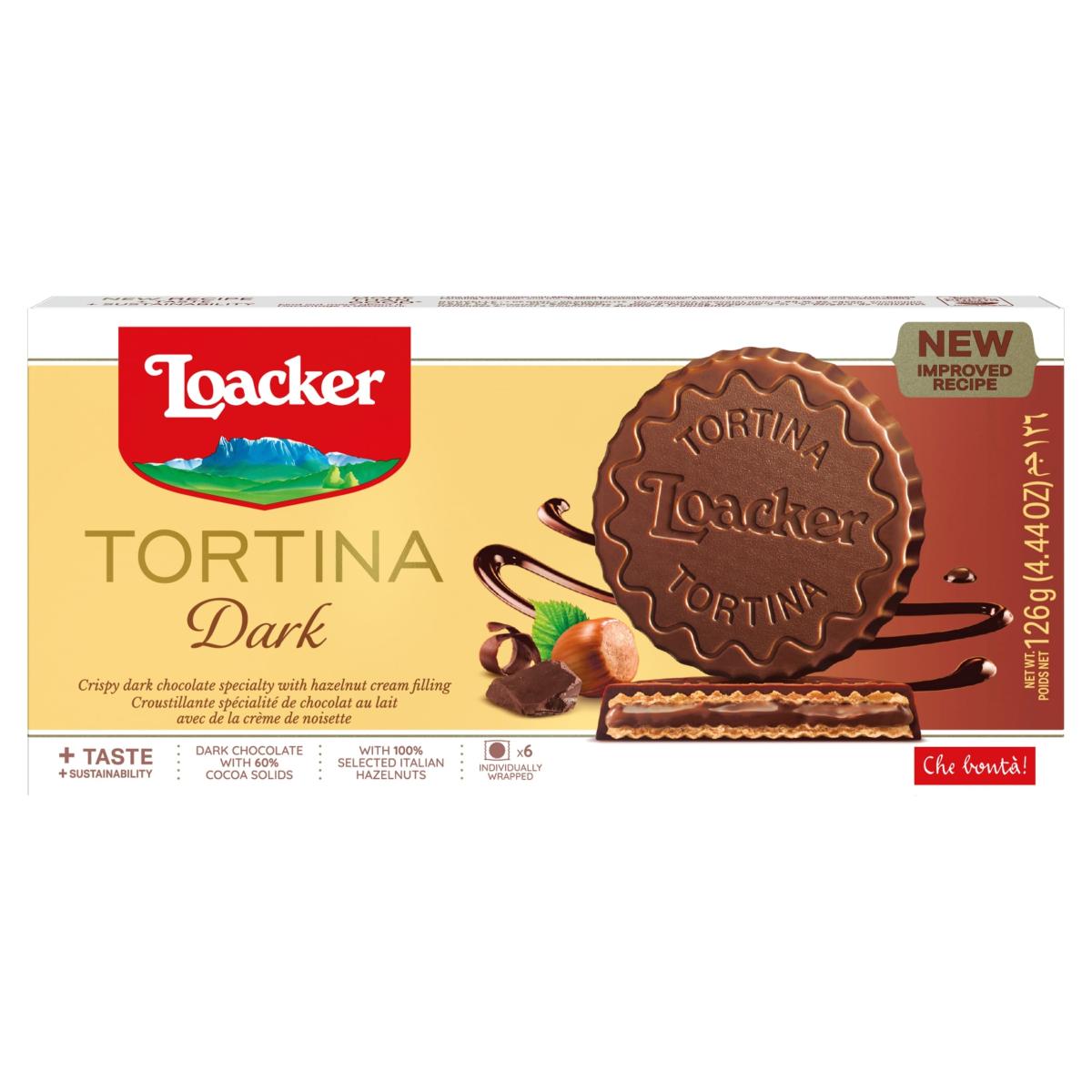 Tortina Dark Chocolate & Hazelnut Cream Wafer Rounds