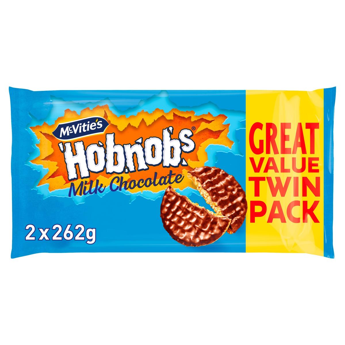 Hobnobs The Oaty One Milk Chocolate Biscuits Twin Pack