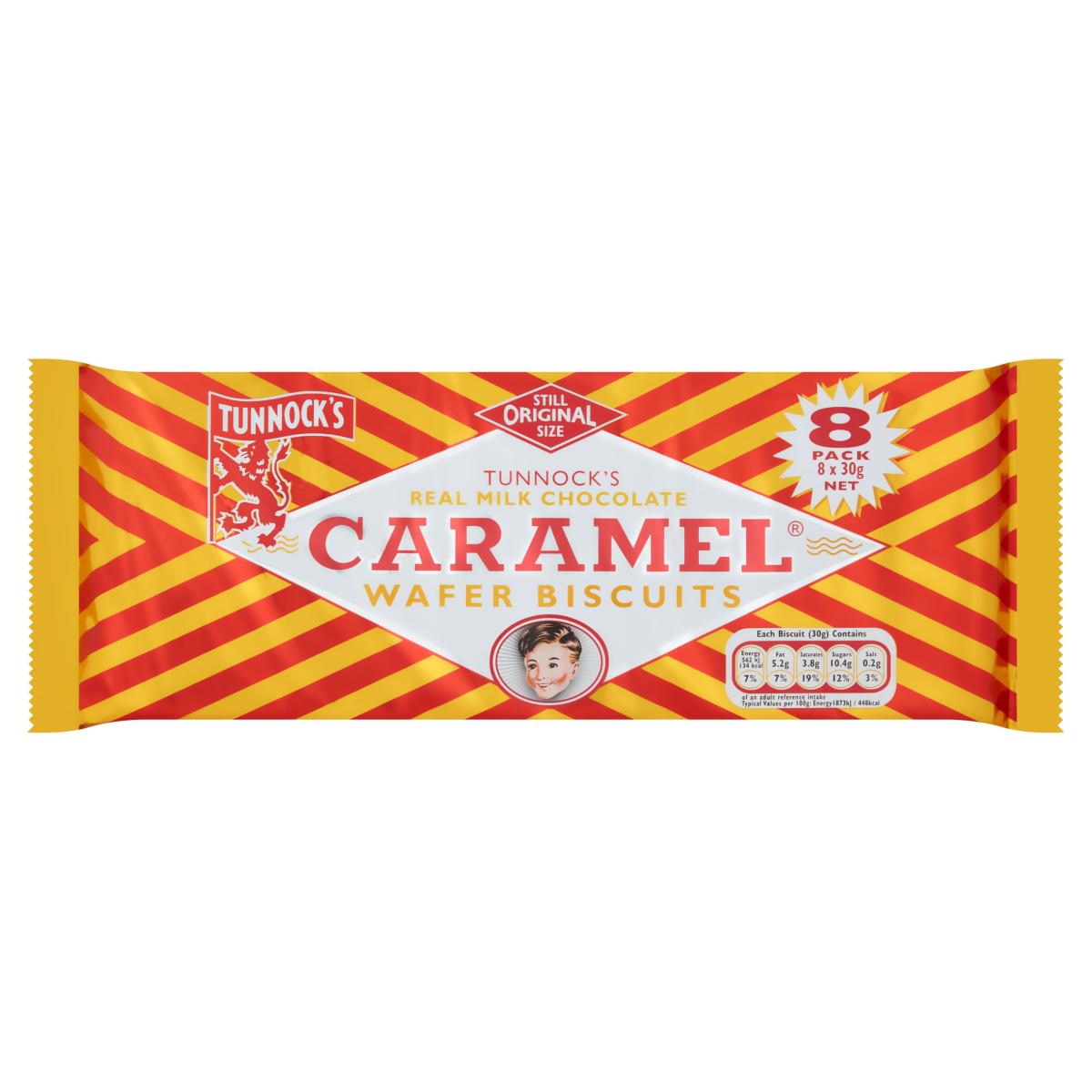 Milk Chocolate Caramel Wafer Biscuits Multi-Pack